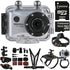 Vivitar DVR786HD 1080p HD Waterproof Action Video Camera Silver with 16GB Accessory Kit