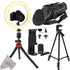 Vivitar Round LED Light for Photography -  10" + Wireless Remote Accessory Kit for Traveling Filmmakers Outdoor Photography