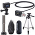 Zoom ECM-6 19.7' Extension Cable with Action Camera Mount + Zoom SSH-6 Stereo Shotgun Microphone Capsule +  ZOOM WSS-6 Windscreen For SSH6 and SSH-6 Shotgun Mic Capsules + Tall Tripod