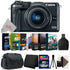 Canon EOS M6 24.2MP Mirrorless Digital Camera Black with 15-45mm Lens + 32GB Accessory Kit