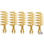 Pack of 5 BaBylissPRO Barberology Wide Tooth Styling Comb -Gold