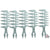 Pack of 5 BaBylissPRO Barberology Wide Tooth Styling Comb -Silver