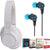 REFURBISHED JBL Tune 760NC Over-Ear Headphones White with JLab Play Gaming Wireless Earbuds with Software Bundle