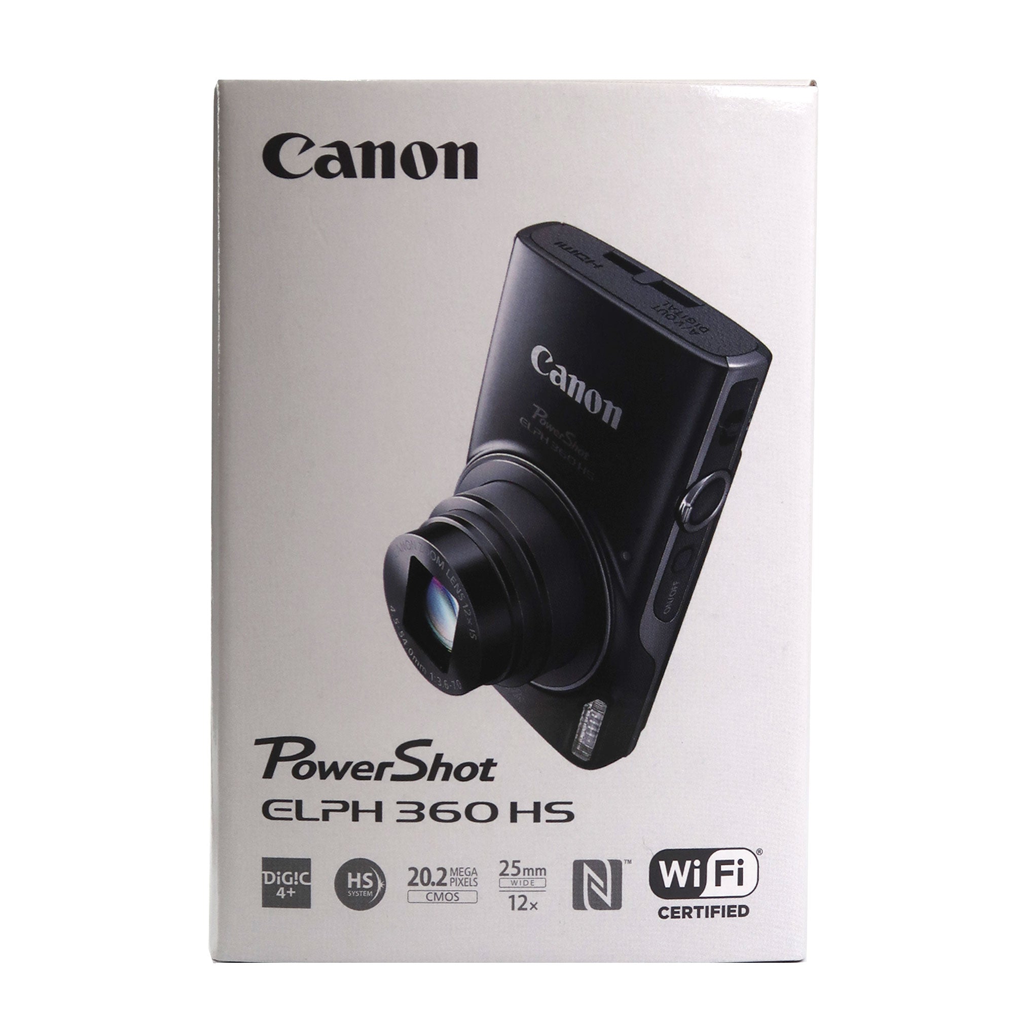Canon PowerShot ELPH 360 HS Digital Camera (Black) – Teds Electronics