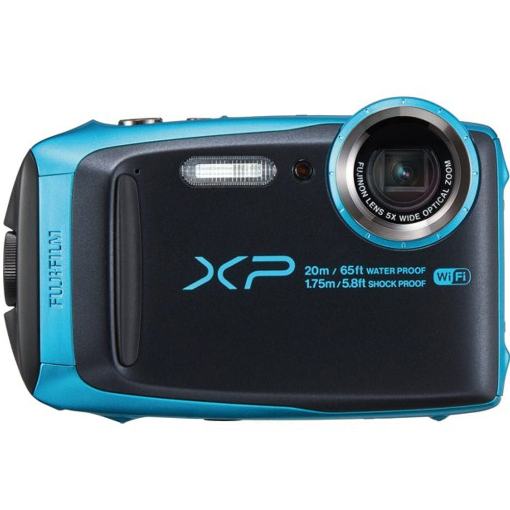 Fujifilm Finepix XP140 Waterproof Shockproof Digital Camera Sky Blue + 64GB Accessory Kit