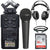 Zoom H6 All Black Handy Recorder + Behringer XM8500 Microphone + Boya BY-HP2 Accessory Kit