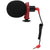 Super Cardioid Directional Microphone with Sponge Windscreen Clean Clear Sound Recording For Smart Phones, Cameras and Computers