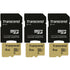 3 Packs Transcend 8GB UHS-1 Class 10 micro SD 500S Read up to 95MB/s Built with MLC Flash Memory Card with SD Adapter