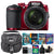 Nikon Coolpix B500 16MP 40x Optical Zoom Digital Camera Red with Photo Editing Software Collection Accessory Kit