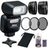 Nikon SB-500 AF Speedlight Flash with Deluxe Accessory Kit for Nikon DSLR Cameras