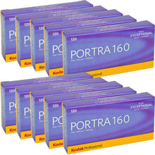 10x Kodak Portra 160 Color Negative Film ISO 160, Size 120, Pack of 5