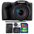 Canon PowerShot SX430 IS 20MP Digital Camera Black with 8GB Memory Card