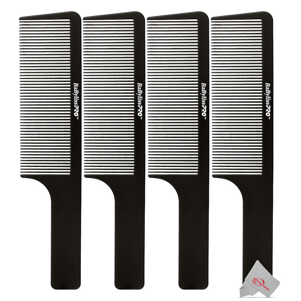 Four Pieces BaBylissPRO Barberology 9 Inch Clipper Comb Black