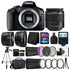 Canon EOS 2000D / Rebel T7 24.1MP Digital SLR Camera + 18-55mm Lens + 32GB Accessory Bundle
