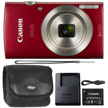 Canon IXUS 185 / ELPH 180 20MP Digital Camera Red with Top Accessory Bundle