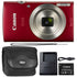 Canon IXUS 185 / ELPH 180 20MP Digital Camera Red with Top Accessory Bundle