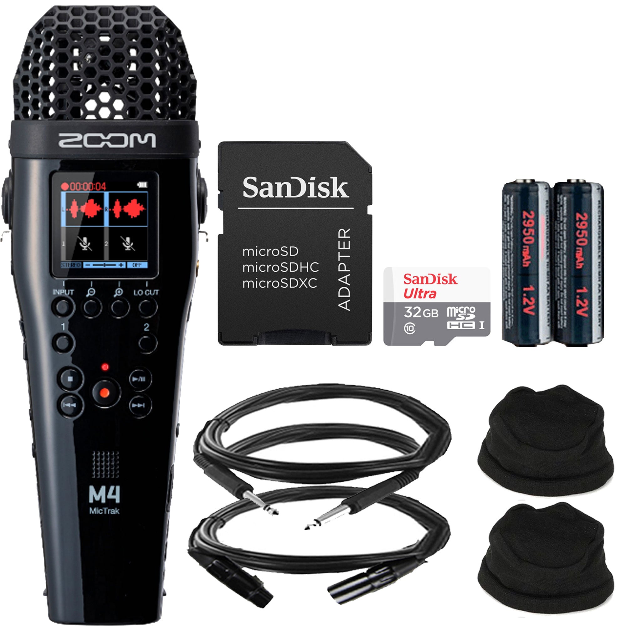 Zoom M4 MicTrak Stereo Microphone and Recorder with 32GB microSDHC Mem ...