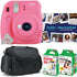 Fujifilm Instax Mini 9 Instant Camera (Flamingo Pink) with Fujifilm 2x10 Film with Fujifilm Case