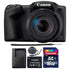 Canon PowerShot SX430 IS 20MP Digital Camera Black with 16GB Memory Card