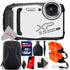 Fujifilm Finepix XP140 16.4MP Waterproof Shockproof Digital Camera White + 32GB Accessory Kit
