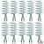 Pack of 10 BaBylissPRO Barberology Wide Tooth Styling Comb -Silver