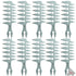 Pack of 10 BaBylissPRO Barberology Wide Tooth Styling Comb -Silver