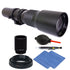 Vivitar 500mm/1000mm f/8 Telephoto Lens for Canon T5, T5i, T6, t6i, T6s and T7i
