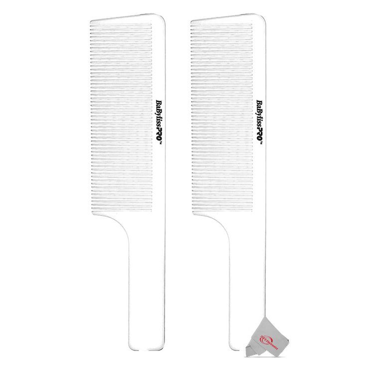 Two Pieces BaBylissPRO Barberology 9 Inch Clipper Comb White