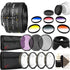 Nikon AF NIKKOR 50mm f/1.8D Lens for Nikon D7000 , D7100 , D7200 and D7500 with Top Accessory Kit