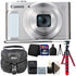 Canon PowerShot SX620 HS Digital Camera (White) + 32GB Memory Card + Wallet + Reader + Case + Flexible Tripod + 3pc Cleaning Kit + Mini Tripod
