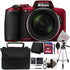 NIKON COOLPIX B600 16MP 60x Optical Zoom  Full HD Video Recording Digital Camera (Red) + 64GB Accessory Kit