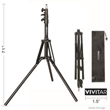 Vivitar Tabletop 71" Adjustable Height Multipurpose Light Stand Solid Locking System with Carrying Case