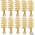 Pack of 10 BaBylissPRO Barberology Wide Tooth Styling Comb -Gold