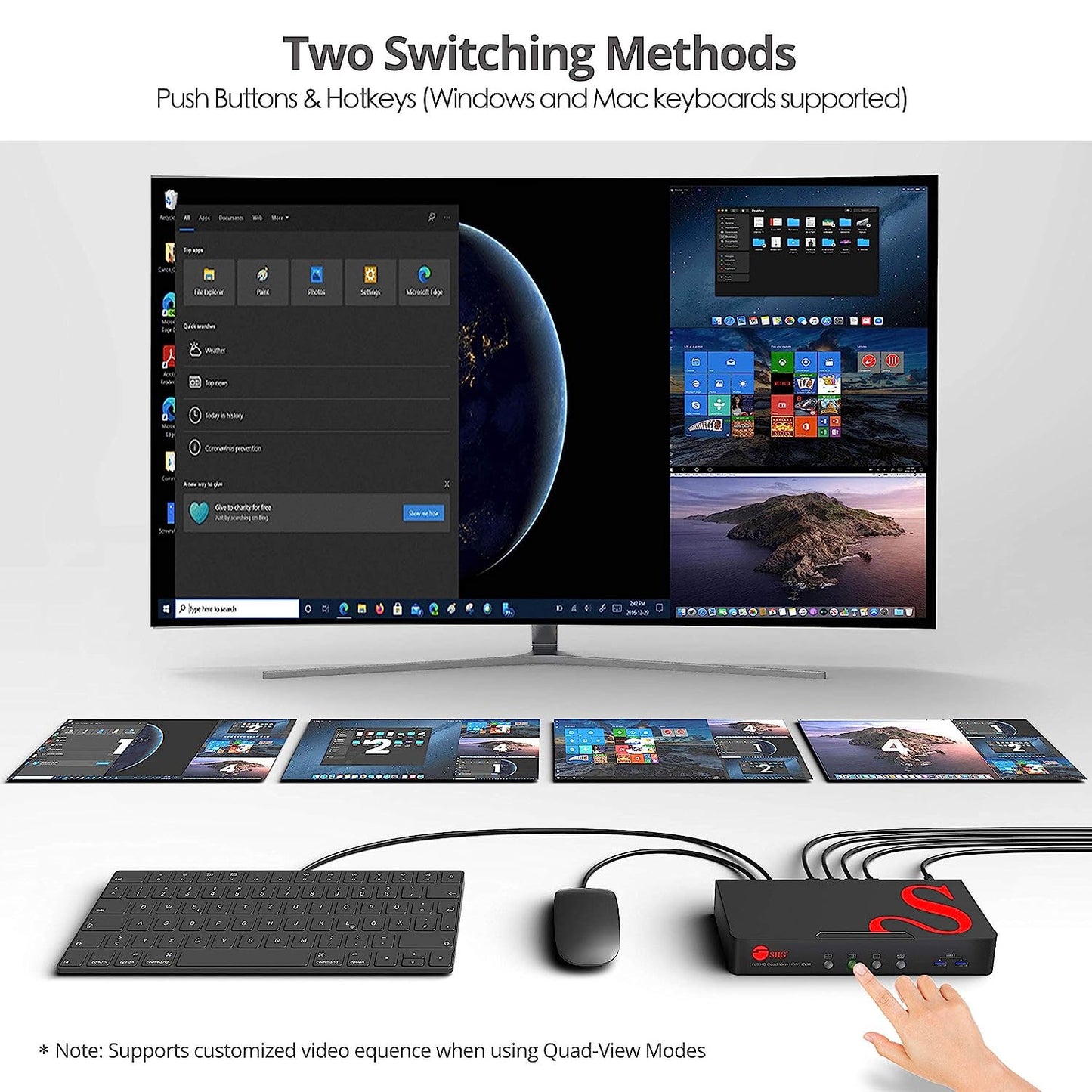 SIIG 1080p Quad-View HDMI KVM Switch