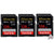 3x SanDisk Extreme Pro 128GB SDXC UHS-I/U3 V30 Class 10 Memory Card, Speed Up to 170MB/s (SDSDXXY-128G-GN4IN)