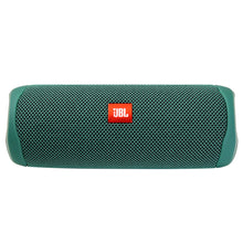 JBL Flip 5 Waterproof Portable Bluetooth Speaker (Green, Eco Edition) with JBL T110 in Ear Headphones