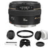 Canon EF 50mm f/1.4 USM Lens with 58mm UV Filter Cap Holder Accessoty Kit for All Canon Digital SLR Cameras