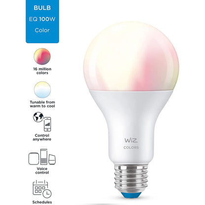 Wiz 603514 Color 14.5W A21 E26 Wi-Fi Smart Bulb