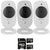Three Vivitar IPC-113 Security Cameras High Definition Cameras with Two 32GB MicroSD Memory Cards