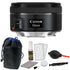 Canon EF 50mm f/1.8 STM Lens with Accessories for Canon T5 , T5i , T6 , T6i and T7i